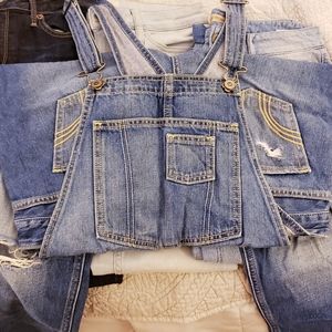HOLLISTER Blue Jean Overalls, Juniors Size M